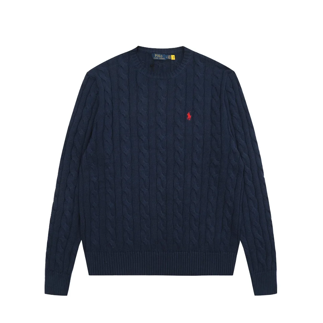 🅿️220 "Top quality" Style number: DS012# [Ralph Lauren round neck solid color pony embroidered logo twist knitted sweater] ✅Ralph Lauren classic basic versatile knitted pullover round neck sweater for men and women ✅Main supplier platform live broadcast Wholesale entity Replacement when out of stock No removal from shelves ✅ZP quality 1:1 version Scan the code to enter the GF website Counter quality ✅Detailed quality The only one in Guangzhou Imported quality cotton yarn, focusing on high-end, cost-effective, good quality needless to say ✅The version is restored to the original order, the maximum size can be worn up to 190 pounds, loose, comfortable and stress-free ✅The upper body is simple and easy to match, ootd must-have style, good-looking clothes are never picky, a must-have in couples' wardrobes, recommended. Size: S-XL Color: Black, off-white, gray, navy, khaki, pink, coffee, red